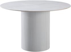 TEMPO KONDELA Étkezőasztal, fehér márvány/MDF, átmérő 120 cm, MAHIR TYP 1 - mindigbutor