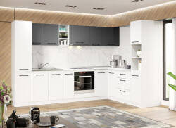 Mobiro Arthur fehér és szürke konyhabútor - 38 - 310/200 cm