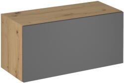 TEMPO KONDELA Felső szekrény, artisan tölgy/szürke matt, LANGEN G80K - mindigbutor