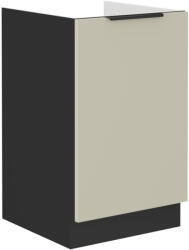 TEMPO KONDELA Mosogató szekrény, cashmere/fekete, ARAKA 50 ZL 1F BB - smartbutor