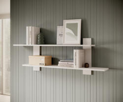 ADRK Fali polc 2P CESIRO, Fehér, Fehér - smartbutor