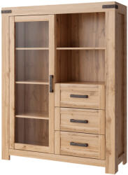 TEMPO KONDELA Vitrin 1W3S, wotan tölgy, MORATIZ - smartbutor