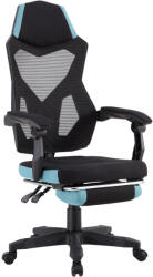 TEMPO KONDELA Irodai/gamer szék, fekete/neomint, JORIK NEW - smartbutor
