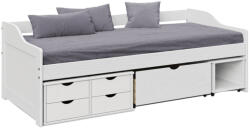 TEMPO KONDELA Ágy tárolóhellyel, fehér, tömörfa, 90x200, MAXI NEW - smartbutor