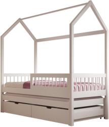 ADRK Artes II házikó ágy matraccal, Fehér, Fehér - mindigbutor - 255 633 Ft