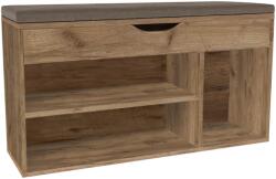 TEMPO KONDELA Cipőpolc paddal, artisan tölgy, FUDDY NEW - mindigbutor