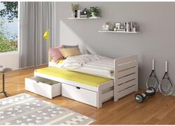 ADRK Dupla ágy matracokkal TOMI 180x80, Fehér - mindigbutor