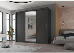 ADRK Tolóajtós szekrény tükörrel ERWIN 235, Antrasztit, Antrasztit