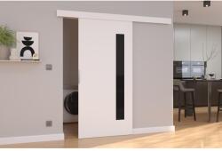 ADRK Fali tolóajtó GELA 86, Fehér, Fekete Lacobel