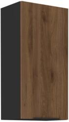 TEMPO KONDELA Felső szekrény, okapi dió/fekete, MENZO 45 G-90 1F - mindigbutor