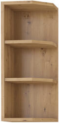 TEMPO KONDELA Felső nyitott szekrény, artisan tölgy, MONRO 30 G-72 ZAK - smartbutor