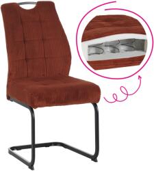 TEMPO KONDELA Étkezőszék, terrakotta/fekete, KELMA - mindigbutor