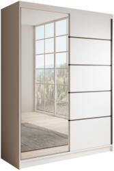 ADRK Tolóajtós szekrény Cardi 150, Fehér, Fehér - smartbutor