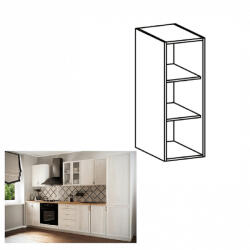 TEMPO KONDELA Nyitott felsőszekrény W200, fehér, SICILIA - smartbutor