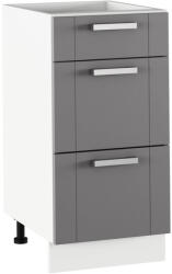 TEMPO KONDELA Alsó szekrény, sötétszürke/fehér, JULIA TYP 53 - smartbutor