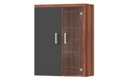 TEMPO KONDELA Vitrines faliszekrény, szilva/szürke grafit, CHERIS 4 - mindigbutor