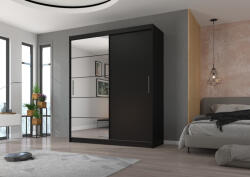 ADRK Tolóajtós szekrény tükörrel ESTI 180, Fehér, Fehér