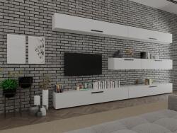 Mobiro Star Nappali Szekrénysor C82- Fehér színben