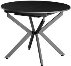 TEMPO KONDELA Kihúzható étkezőasztal, fekete, 100x100-140x75 cm, ABERO TYP 1 - smartbutor