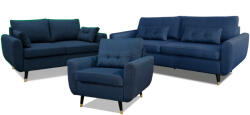Milo Lucyna 3+2+1 garnitúra, sötétkék - smartbutor