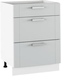 TEMPO KONDELA Alsó szekrény, világosszürke/fehér, JULIA TYP 57