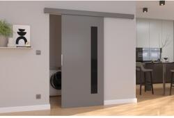 ADRK Fali tolóajtó GELA 96, Szürke, Fekete Lacobel