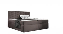 Miló Bútor St6 boxspring ágy, sötétbarna (200 cm) - smartbutor