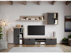 Mobiro Szürke nappali bútor szett tölgyfa padlóval Henry-C01