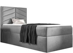 Miló Bútor St7 boxspring ágy, világosszürke, balos (70 cm)