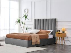 Halmar PALAZZO 160 ágy, ágyráccsal szürke/ezüst - mindigbutor