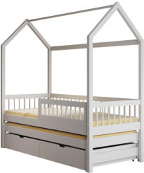 ADRK Artes házikó ágy matraccal, Fehér, Fehér - smartbutor - 261 849 Ft