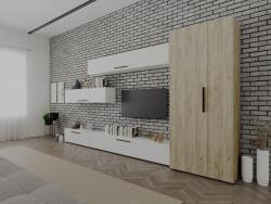 Mobiro Star Nappali Szekrénysor C52- Fehér és Szürke Tölgy színben - mindigbutor