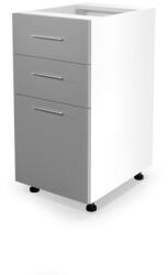 Halmar VENTO DS3-40/82 alsó fiókos szekrény, szín: fehér/világosszürke - mindigbutor
