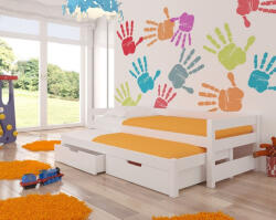 ADRK Kétszemélyes ágy matracokkal FRAGA, Fehér - smartbutor