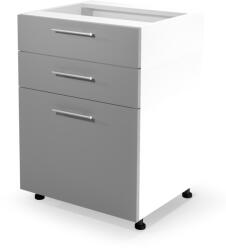 Halmar VENTO DS3-60/82 alsó fiókos szekrény, szín: fehér/világosszürke - smartbutor