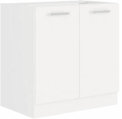 TEMPO KONDELA Mosogatószekrény, fehér, SPLIT 80 ZL 2F BB - smartbutor