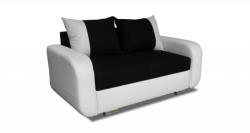 Miló Bútor Fero 2-es (ágyazható) kanapé, fehér - fekete
