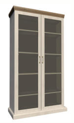 TEMPO KONDELA vitrines szekrény, északi sosna/vadtölgy, ROYAL WS - smartbutor