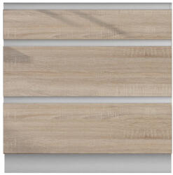 TEMPO KONDELA Alsószekrény három fiókkal, tölgy sonoma, LINE - smartbutor