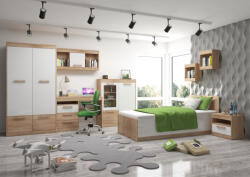 Wipmeble Hálószoba garnitúra MAXIMUS S. világos/fehér fényes - smartbutor