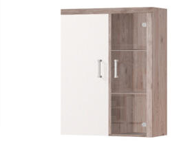 TEMPO KONDELA Vitrines faliszekrény, san marino/cream, CHERIS 4 - smartbutor