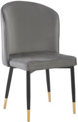 TEMPO KONDELA Étkezőszék, szürke Velvet szövet/fekete, UDAJA - smartbutor