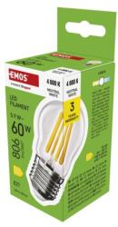 EMOS Bec LED cu filament mini glob / E27 / 5, 9 W (60 W) / 806 lm / Alb neutru