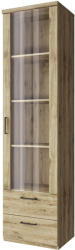 TEMPO KONDELA Vitrin 1W2S, navarra tölgy, DORSI - smartbutor