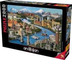 Anatolian Пъзел Anatolian - Известни забележителности, 2000 части (P3941)