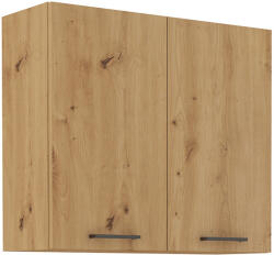 TEMPO KONDELA Felső szekrény, artisan tölgy, MONRO 80 G-72 2F - smartbutor