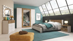 WIPMEB MARKOS ágykeret+ágyrács 160x200 cm anderson tölgy-fehér - smartbutor