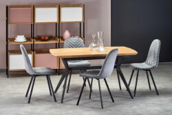 Halmar GUSTAVO asztal arany tölgy/fekete - smartbutor