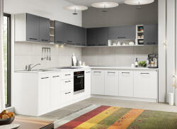 Mobiro Arthur fehér és szürke konyhabútor - 30 - 301, 6/241, 6 cm - smartbutor