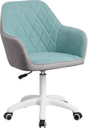 TEMPO KONDELA Irodai szék, szövet mentol/szürke/fehér, SANTY - smartbutor